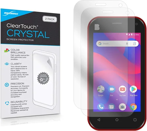 Vista 9 de BoxWave Protector de pantalla compatible con BLU Advance L5 – ClearTouch Anti-reflejo (2 unidades), antihuellas mate para BLU Advance L5