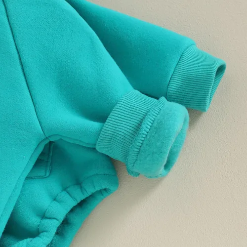 Vista 6 de Mameluco con capucha para bebé niño y niña, color liso, manga larga, ropa de otoño e invierno