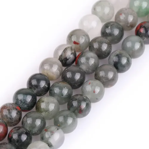 Vista 63 de GEM-Inside - 95 cuentas AA color morado oscuro de amatista de 15 pulgadas por hebra con agujero, piedras preciosas naturales y cuentas de cristal
