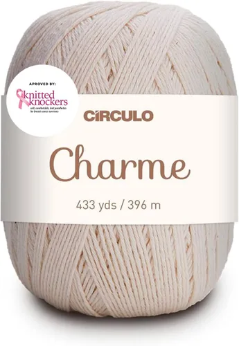 Vista 26 de CIRCULO Charme - Paquete de hilo para tejer y ganchillo, 3 bolas de 100% algodón virgen brasileño mercerizado, peso deportivo suave, color 2012