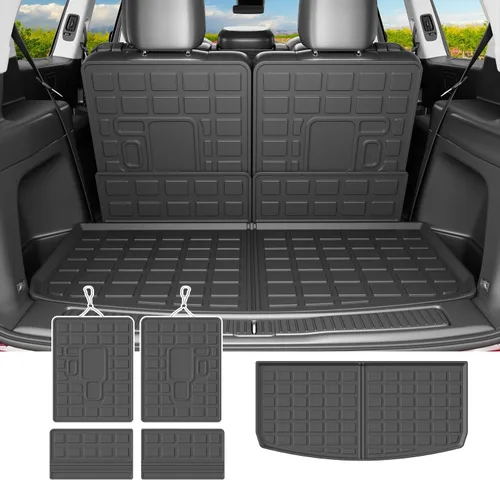 Vista 17 de powoq Alfombrilla de carga y respaldo compatibles con Toyota RAV4 2013-2017 Alfombrilla para maletero y respaldo