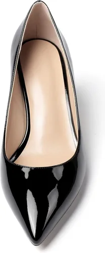 Vista 7 de YODEKS Zapatos de vestir clásicos de tacón bajo y medio para mujer con punta puntiaguda