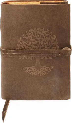 Vista 35 de Diario de cuero para mujeres y hombres, 200 páginas, 5 x 7 pulgadas, regalos para mujeres, diario de viaje, cuaderno de mujer, marcador de 7 chakras