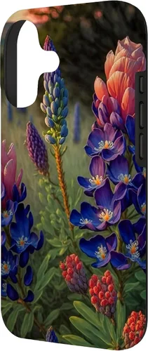 Vista 2 de Texas Rose Colored Bluebonnets Case for iPhone 17