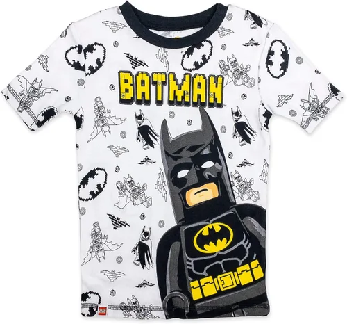 Vista 4 de LEGO Batman - Pijama para niños, 2For1 de algodón, color negro, 4, Negro Multi