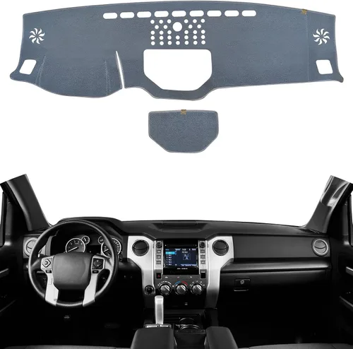 Vista 13 de TUCAREST Funda para salpicadero Compatible con Ch-Evy Silverado 1500/2500 HD/ 3500 HD 2019 2020 2021 2022 2023, GM-C Sierra 1500/2500 HD/ 3500 HD