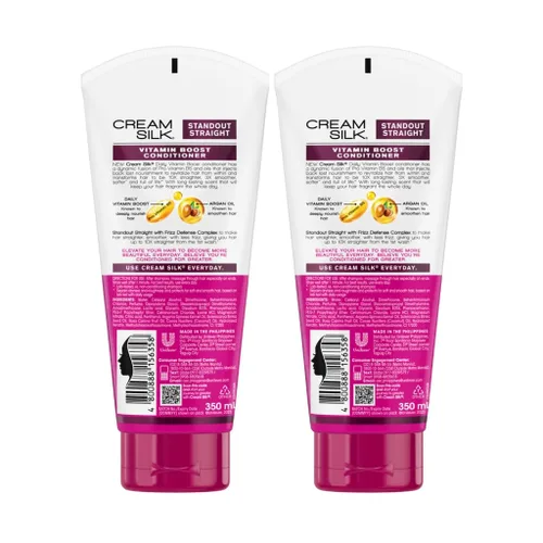 Vista 2 de Lote de 2 acondicionadores Cream Silk destacados recto para cabello liso Creamsilk 6.1 fl oz