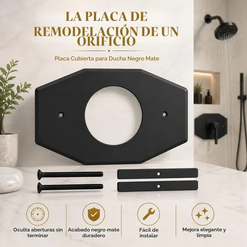 Vista 8 de [Usado] Westbrass A502-62 - Placa de remodelación de un orificio para válvulas de bañera y ducha de un solo mango Moen y Delta, 13 x 7-1/2 pulgadas