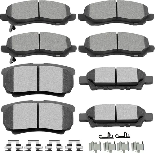 Vista 16 de D373 D374 SCITOO - Juego de pastillas de freno de disco para Honda Civic 1988-1989