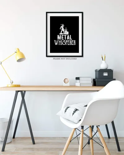Vista 8 de Metal Whisperer - Decoración de pared de herrería sin marco de 8 x 10 pulgadas sobre un fondo negro, gran regalo para herreros o aquellos que aman