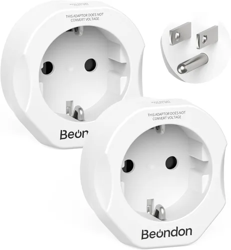 Vista 8 de BEONDON Adaptador de enchufe de la UE a EE. UU., tipo F con conexión a