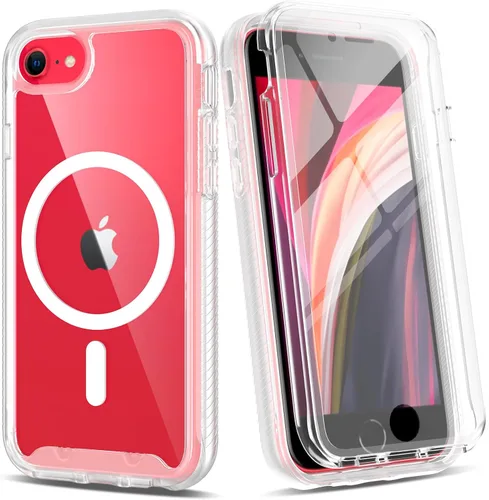 Vista 15 de IDweel para iPhone SE 2020, para iPhone 8 y 7 y SE 2022 (SE 2ª/3ª), funda protectora de cuerpo completo de ajuste delgado con amortiguación de Negro