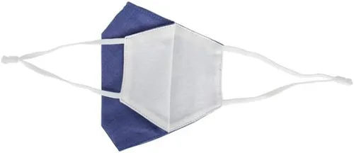 Vista 6 de Be Wise Máscara facial lavable unisex para protección, algodón con cintas elásticas ajustables para las orejas