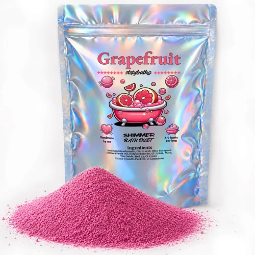 Vista 12 de Bomba de baño brillante de cereza negra en una bolsa - Bombas de baño perfumadas hechas a mano para mujeres, niños y hombres - Bombas de baño