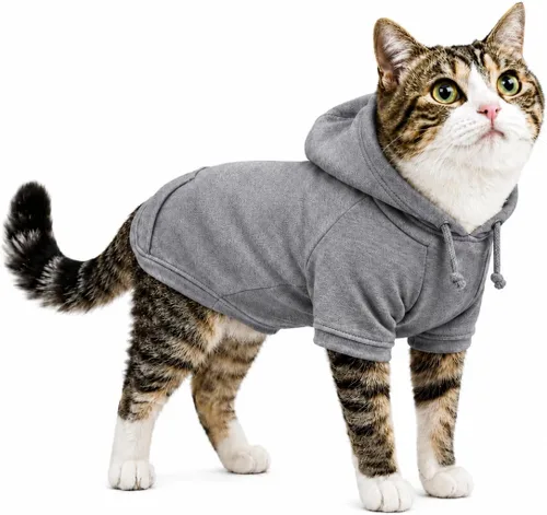 Vista 50 de Lovelonglong Sudadera básica con capucha para perros, 100% algodón, se adapta a perros pequeños, medianos y grandes, color negro, XS