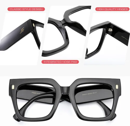 Vista 5 de Blue Light Blocking Glasses for Women Men Metal Round Frame Gris (Smoke Grey)