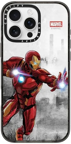 Vista 38 de CASETiFY Funda para iPhone Air, compatible con MagSafe Marvel VS CoLab Protección contra caídas de grado militar 4x de 8.2 pies Funda Capitán