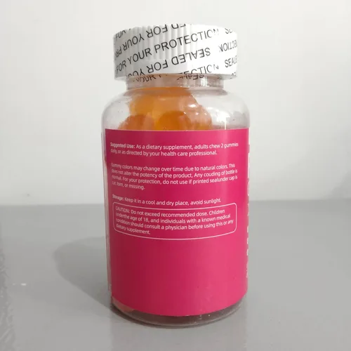 Vista 9 de 60 gomitas de fibra con sabor a naranja natural para el bienestar de las mujeres