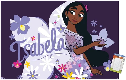 Vista 12 de Trends International Disney Encanto - Póster de pared Isabela, 22.4 pulgadas de largo x 14.7 pulgadas, versión enmarcada en madera de granero