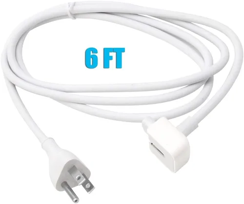 Vista 4 de LEAGY Paquete de 2 adaptadores de corriente de repuesto de 6 pies de cable de extensión de pared compatible con Mac iBook MacBook Pro MacBook