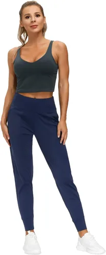 Vista 5 de THE GYM PEOPLE - Pantalones deportivos cónicos para mujer, ligeros, para entrenamiento, yoga, correr y descanso