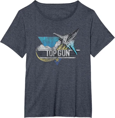 Vista 41 de Top Gun Illustrated F-14 Triangle Art Camiseta, Azul / Patchwork, S Azul Marino