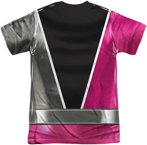 Vista 2 de Popfunk Classic Power Rangers - Camiseta unisex para disfraz de Halloween (delanteratrasera)