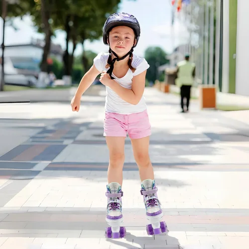 Vista 3 de Kids Roller Skates for Girls Boys Púrpura (Purple Ocean)