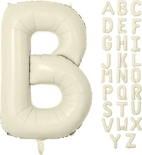 Vista 13 de Globos de letras azules de 40 pulgadas, globo grande del alfabeto de aluminio de Mylar para decoración de cumpleaños, boda, aniversario, graduación