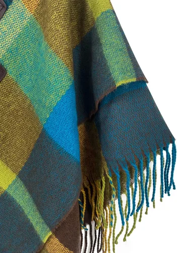 Vista 24 de Moss Rose Chal de viaje para mujer, capa tipo poncho de frente abierto para otoño e invierno