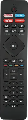 Vista 8 de Mando a distancia de repuesto compatible con Philips Android Smart TV 43PFL5604/F7 55PFL5766/F7 50PFL5766/F7 55PFL5604/F7A 65PFL5766/F7