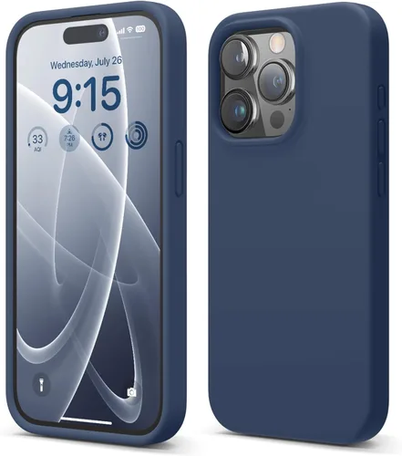 Vista 18 de elago Compatible con Funda para iPhone 15 Pro, funda de silicona líquida, funda protectora de cuerpo completo, a prueba de golpes, funda delgada