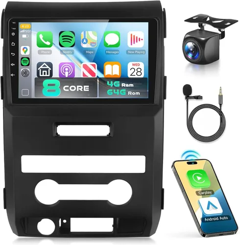 Vista 9 de MAHVEC 4G+64G Android 15 Radio de coche estéreo para Ford F150 2009-2014