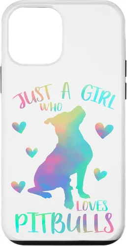 Vista 16 de Just a Girl Who Loves Pitbulls Watercolor Cute Pitbull Case for iPhone 17