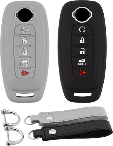 Vista 21 de Funda para Llavero de Silicona para Auto Compatible con Ford F150 Explorer Mustang Edge, para Lincoln MKZ MKX MKC con 5 Botones, Protector Completo