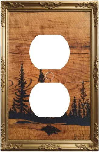 Vista 21 de Cubiertas de Interruptor de Luz Artísticas Decorativas Boho Figura Abstracta Interruptor de Pared Único Placa de Interruptor Decorativo Placa