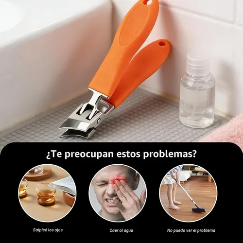 Vista 4 de Cortaúñas inclinadas antisalpicaduras con apertura ancha de mandíbula, nuevo cortaúñas curvas para uñas gruesas de los pies, cortaúñas inclinadas