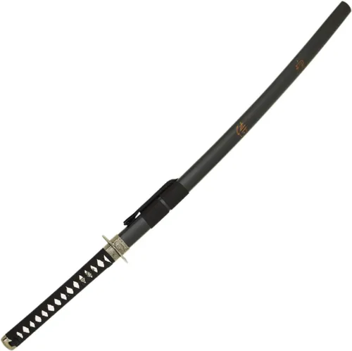 Vista 3 de MASTER USA - Espada Katana tallada a mano con código Samurai Bushido en vaina, acero 1045, 41.5 pulgadas en total, incluye soporte de exhibición