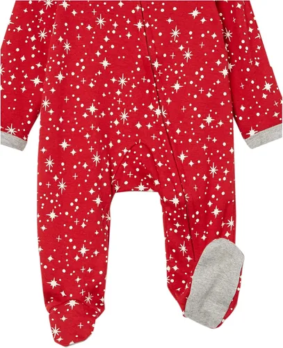 Vista 7 de HonestBaby Sleep and Play Footed Holiday Pajamas One-Piece Sleeper Zip-front Organic Cotton PJs Baby Boys, Girls, Unisex