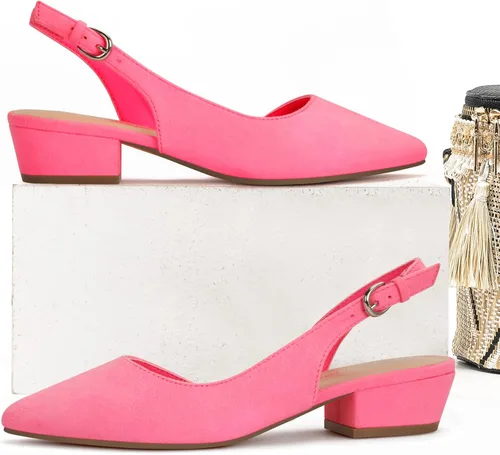 Vista 3 de Zapatos de vestir bajos con tacón de gatito con punta cerrada para mujer