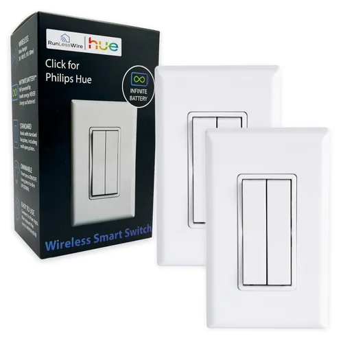 Vista 11 de RunLessWire Haga clic para Philips Hue – Interruptor de luz inteligente inalámbrico sin batería, rango de 30 pies – Funciona de forma nativa