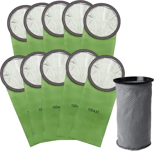 Vista 6 de Smilefil - Bolsas redondas de papel de filtro de 6 cuartos de galón Intercept 100431 y bolsas de filtro redondas reutilizables de micro tela 100564