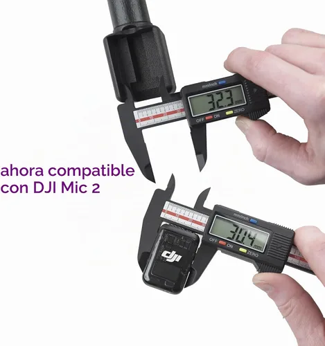 Vista 6 de 1pc - Adaptador de entrevista clásico Macrokraft para DJI Mic y DJI Mic 2 Micrófono Inalámbrico Montaje de mano Videografía Audio