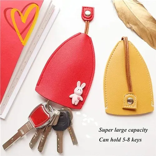 Vista 2 de RJDJ Bolso de la llave del cuero de la PU de las frutas lindas, creativo extraíble lindo caso de la llave del coche de la gran capacidad, bolso