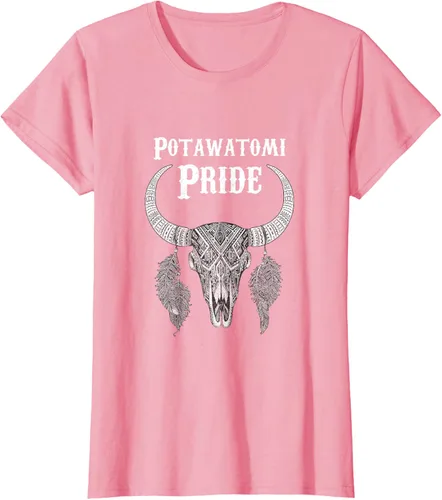 Vista 14 de Potawatomi Pride Tribe Native American Indian Buffalo Camiseta