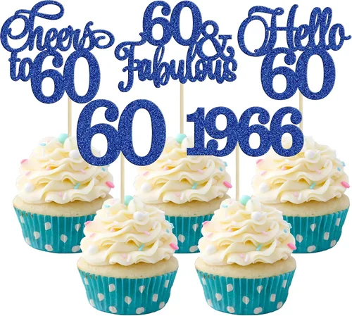 Vista 36 de Gyufise Paquete de 24 adornos negros para cupcakes de 10.º cumpleaños con purpurina negra 10 Ten Hello 10 Dights dobles desde 2015 para decoraciones