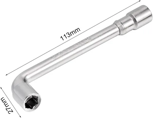 Vista 2 de uxcell 2pcs 0.315 in métrica L en forma de ángulo abierto hexagonal 6 puntos llave de tubo