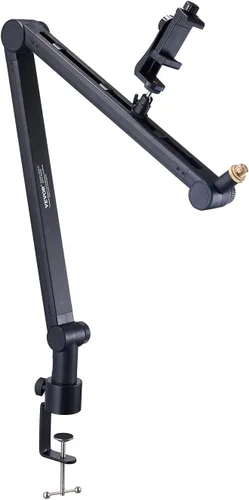 Vista 12 de VEVOR Brazo de brazo de micrófono, con abrazadera de montaje de escritorio, soporte de micrófono ajustable con gestión de cables, giratorio de 360°