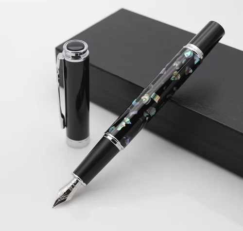 Vista 4 de JINHAO 8802 Pluma estilográfica F (tallado de concha - 2)