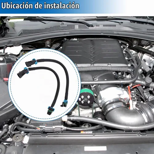 Vista 3 de X AUTOHAUX 2 piezas 38 cm de extensión de arnés de cabecera de sensor de oxígeno O2 para Chevrolet Camaro 2010-2013 para Chevrolet Corvette 2006-2013